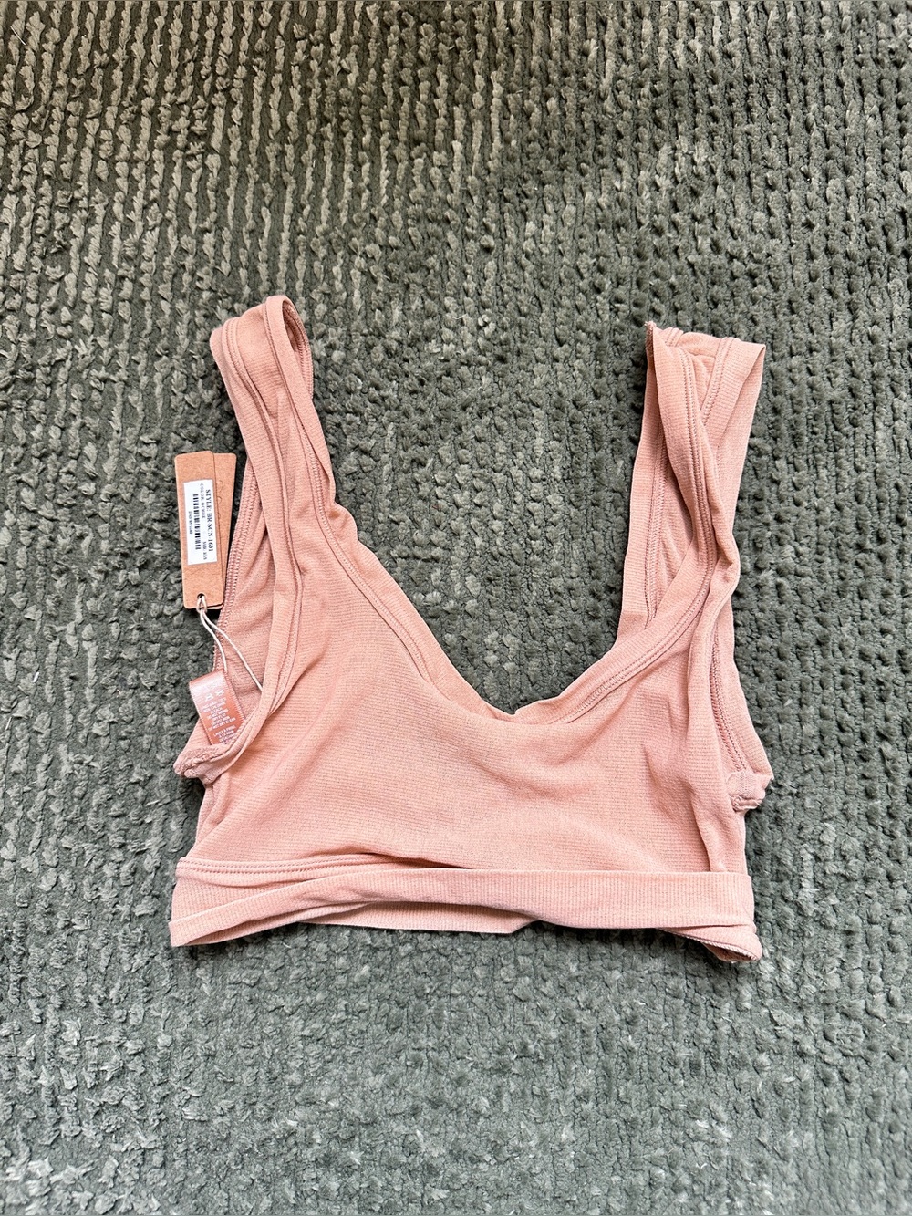 SKIMS Ochre Mesh Scoop Neck Bralette Bra XXS NWT